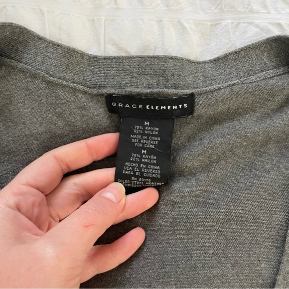 Grace Elements Gray Cardigan - Picture 2 of 6